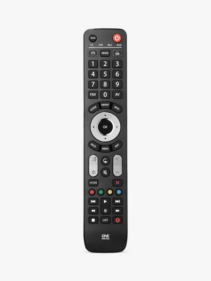 One for All Evolve 4 Replacement Remote For Up To 4 Devices - view 2, Black