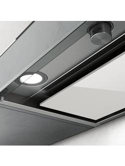 Elica Boxin HE 120 Cooker Hood, Stainless Steel - view 2, Stainless Steel/White Glass