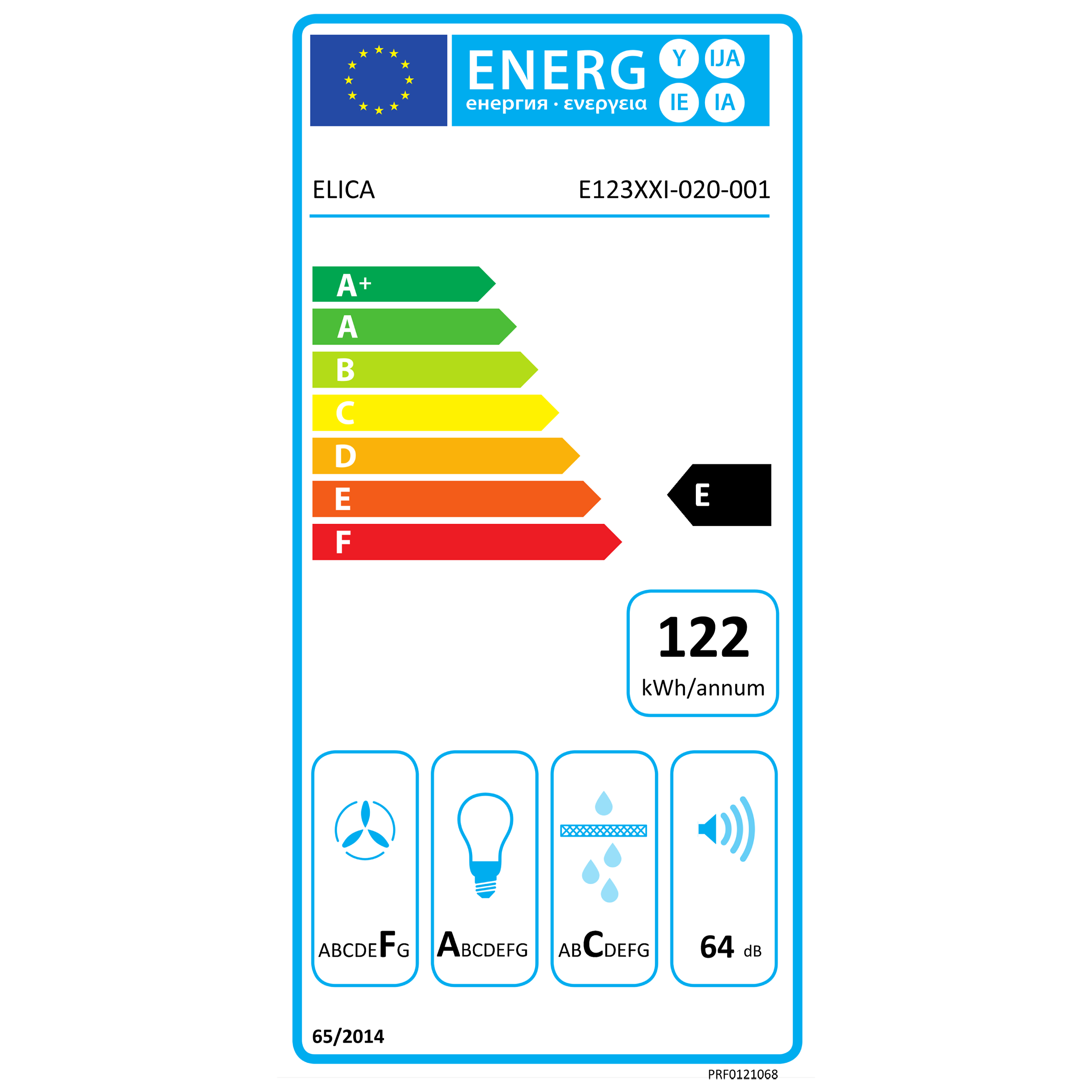 This item is rated B for energy efficiency on a scale from A+++ (most efficient) to D (least efficient).
