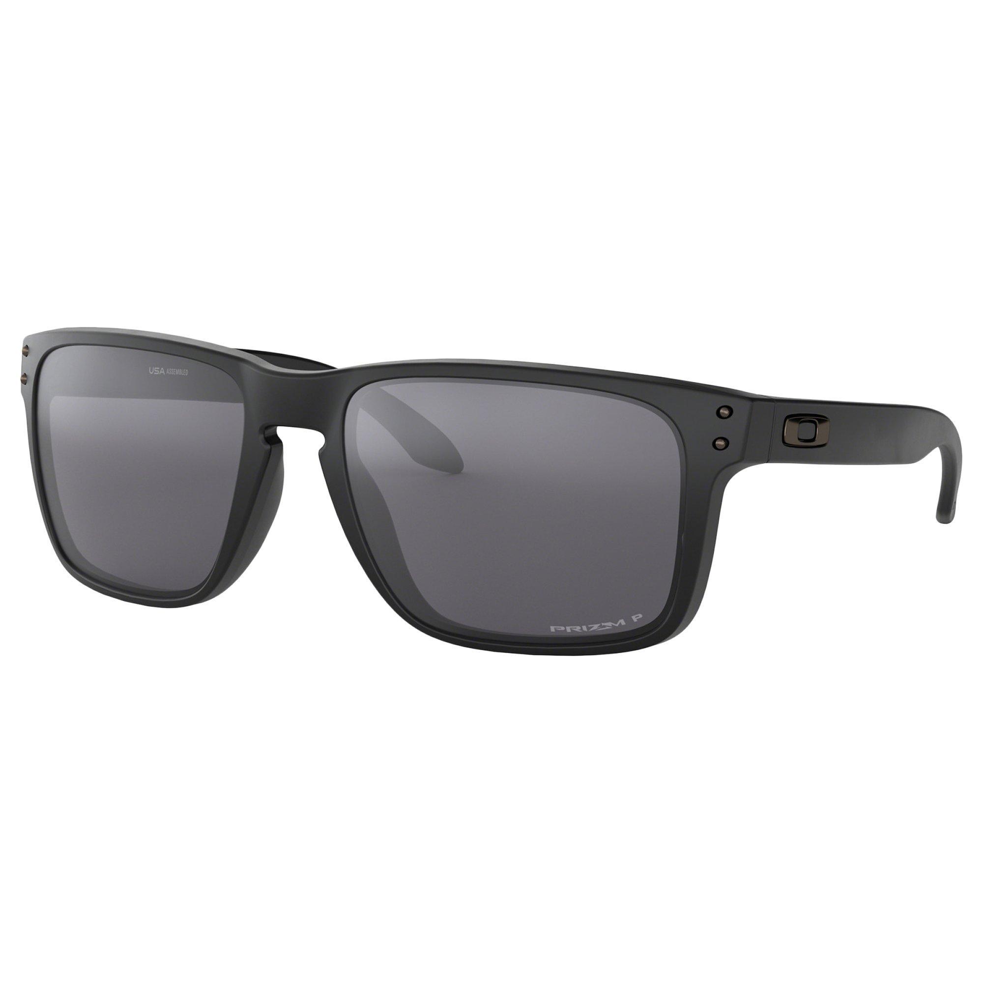 Product image 1 of 9, which shows Oakley OO9417 Men's Holbrook XL Prizm Polarised Square Sunglasses, Black/Grey