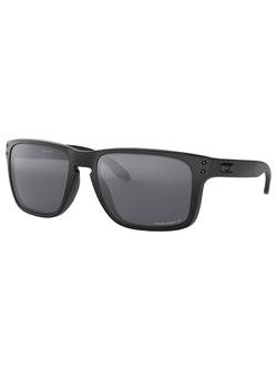 Oakley OO9417 Men's Holbrook XL Prizm Polarised Square Sunglasses, Black/Grey