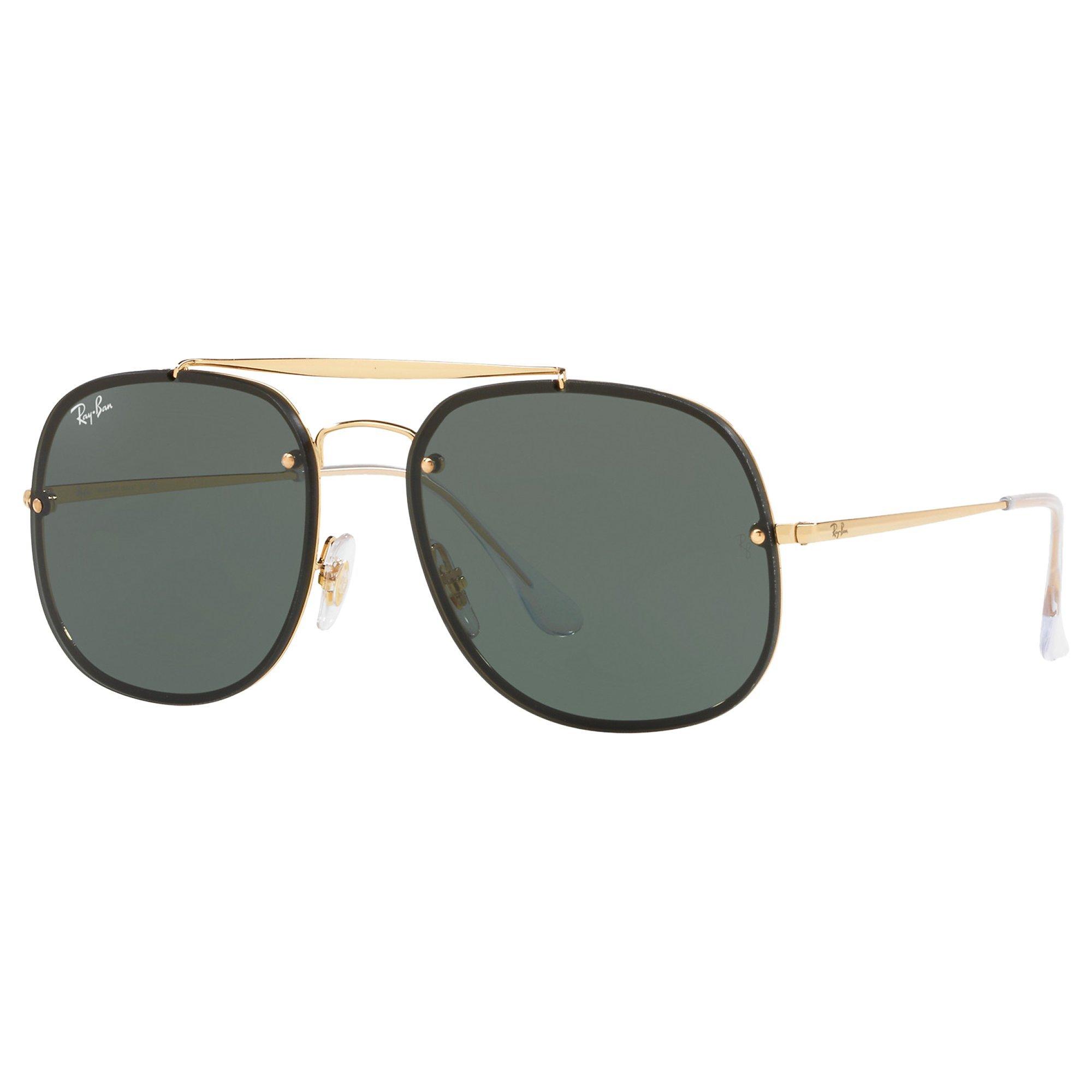 Ray-Ban RB3583 Unisex Square Sunglasses, Gold/Green