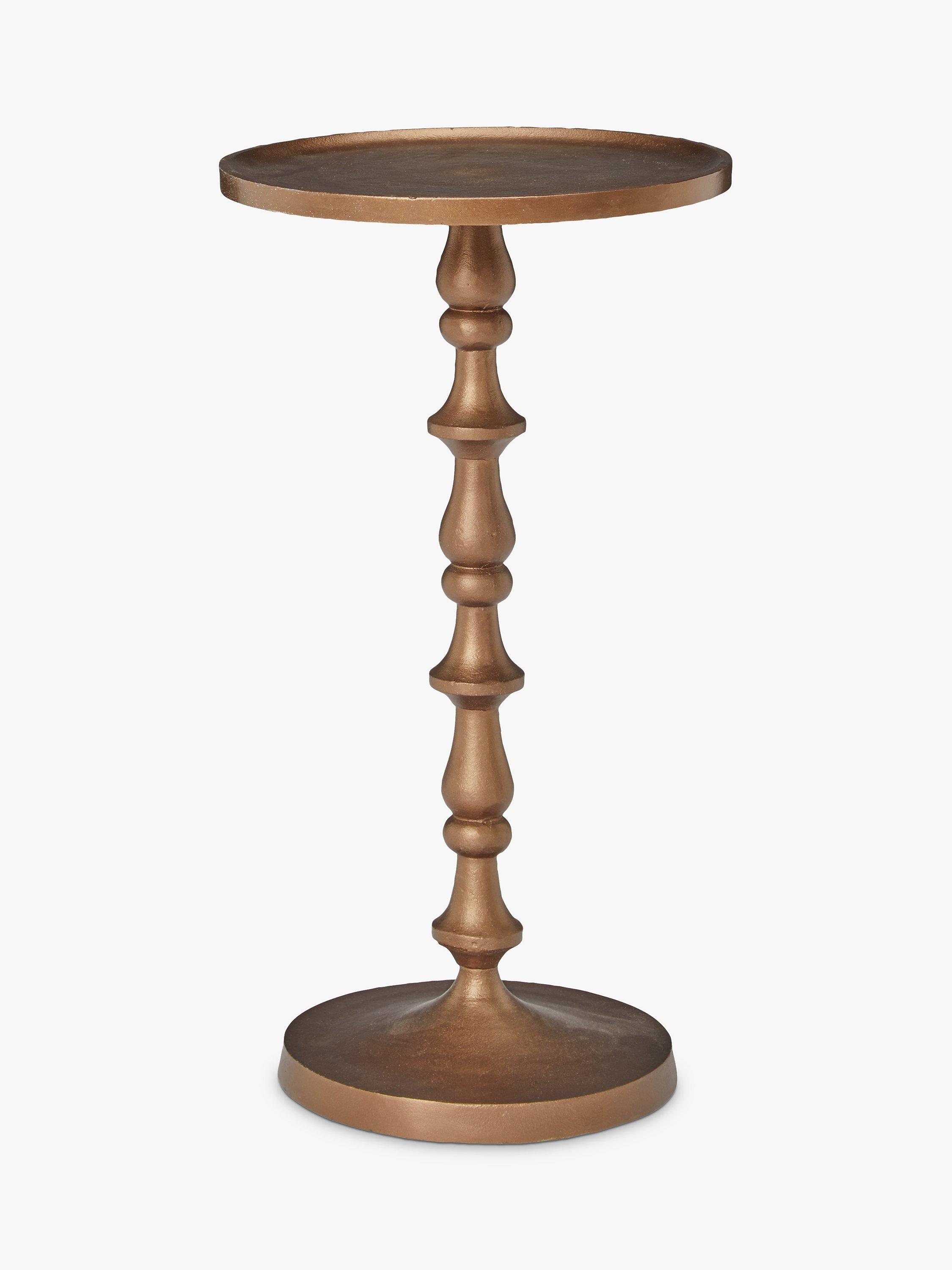 ANYDAY John Lewis & Partners Antique Pedestal Side Table, Brass