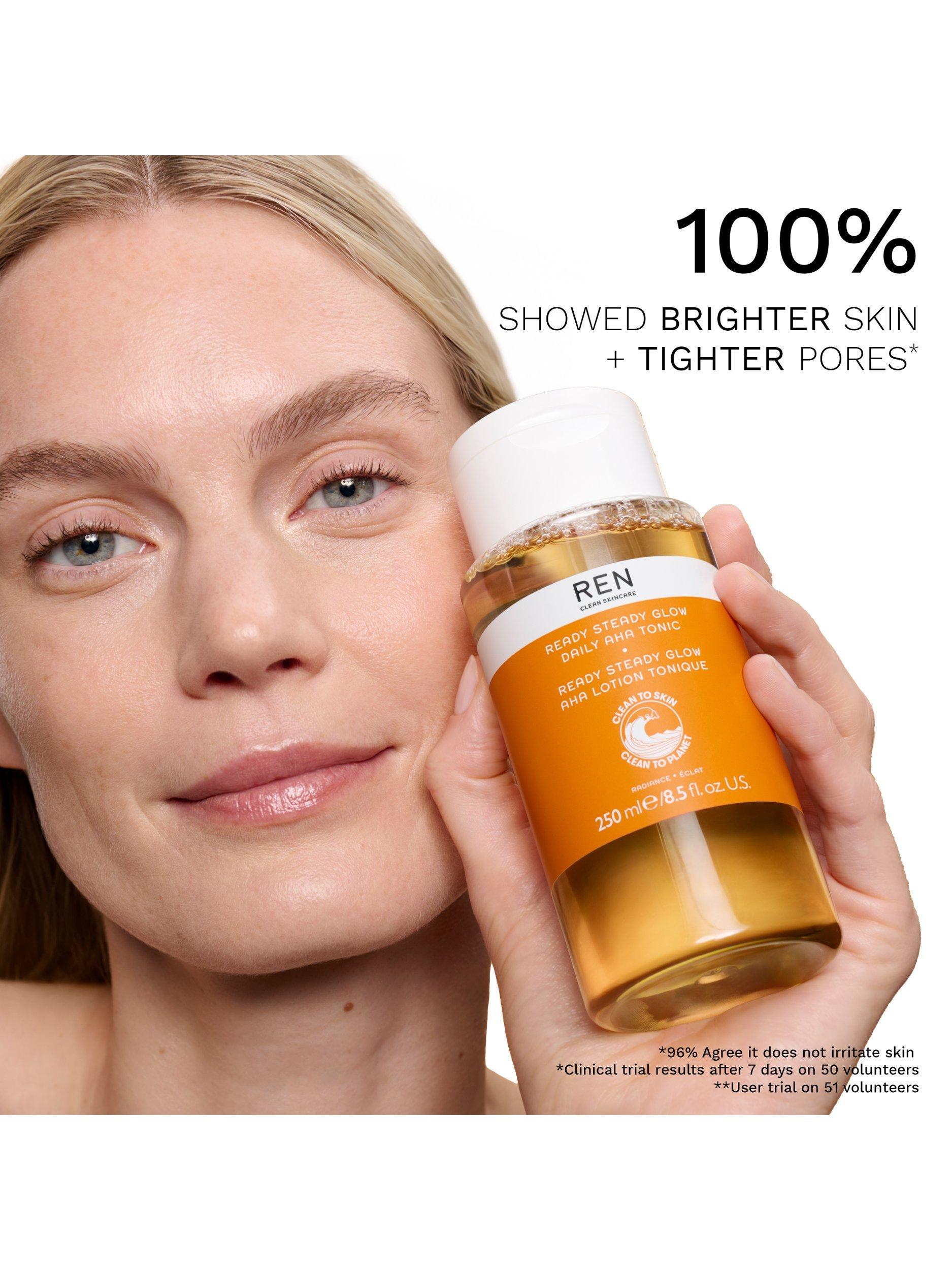 Product image 6 of 9, which shows REN Clean Skincare Ready Steady Glow Daily AHA Tonic, 250ml