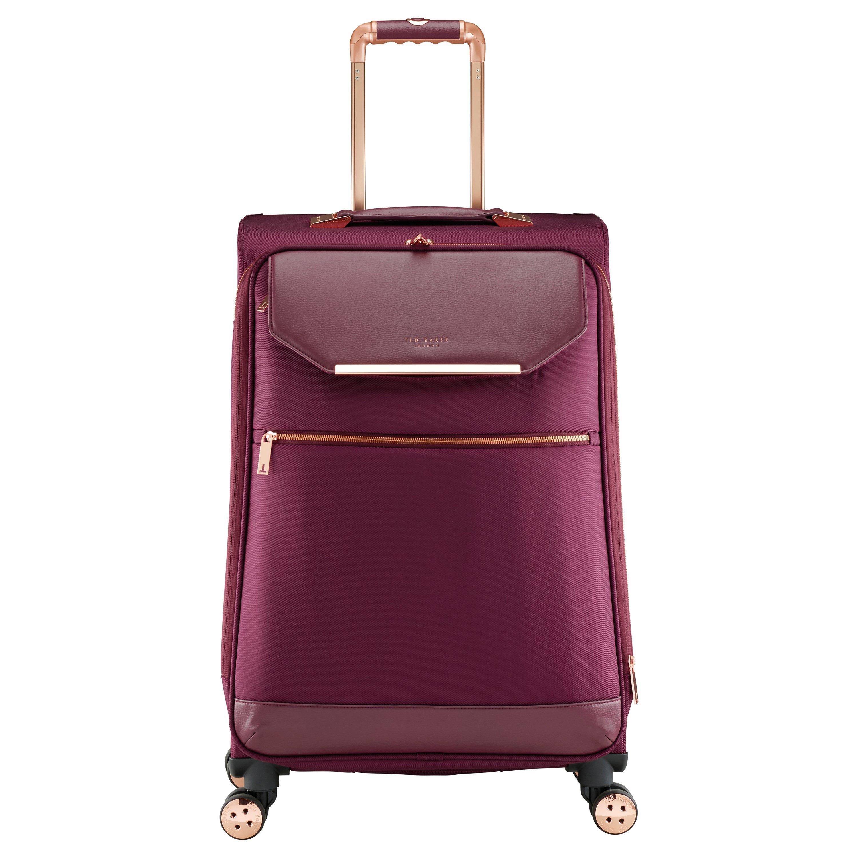 Ted Baker Soft Albany 71cm 4 Wheel Suitcase Burgundy