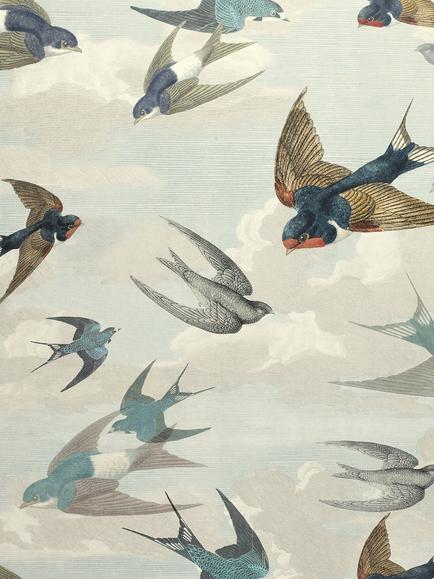 Designers Guild Chimney Swallows Wallpaper, Sky Blue Pjd6003/01