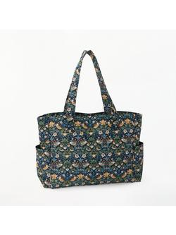 John Lewis William Morris Strawberry Thief Craft Bag, Navy, Navy