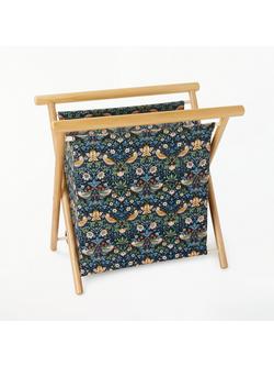 John Lewis William Morris Strawberry Thief Knitting Storage Frame, Navy, Navy