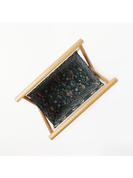 John Lewis William Morris Strawberry Thief Knitting Storage Frame, Navy - view 2, Navy