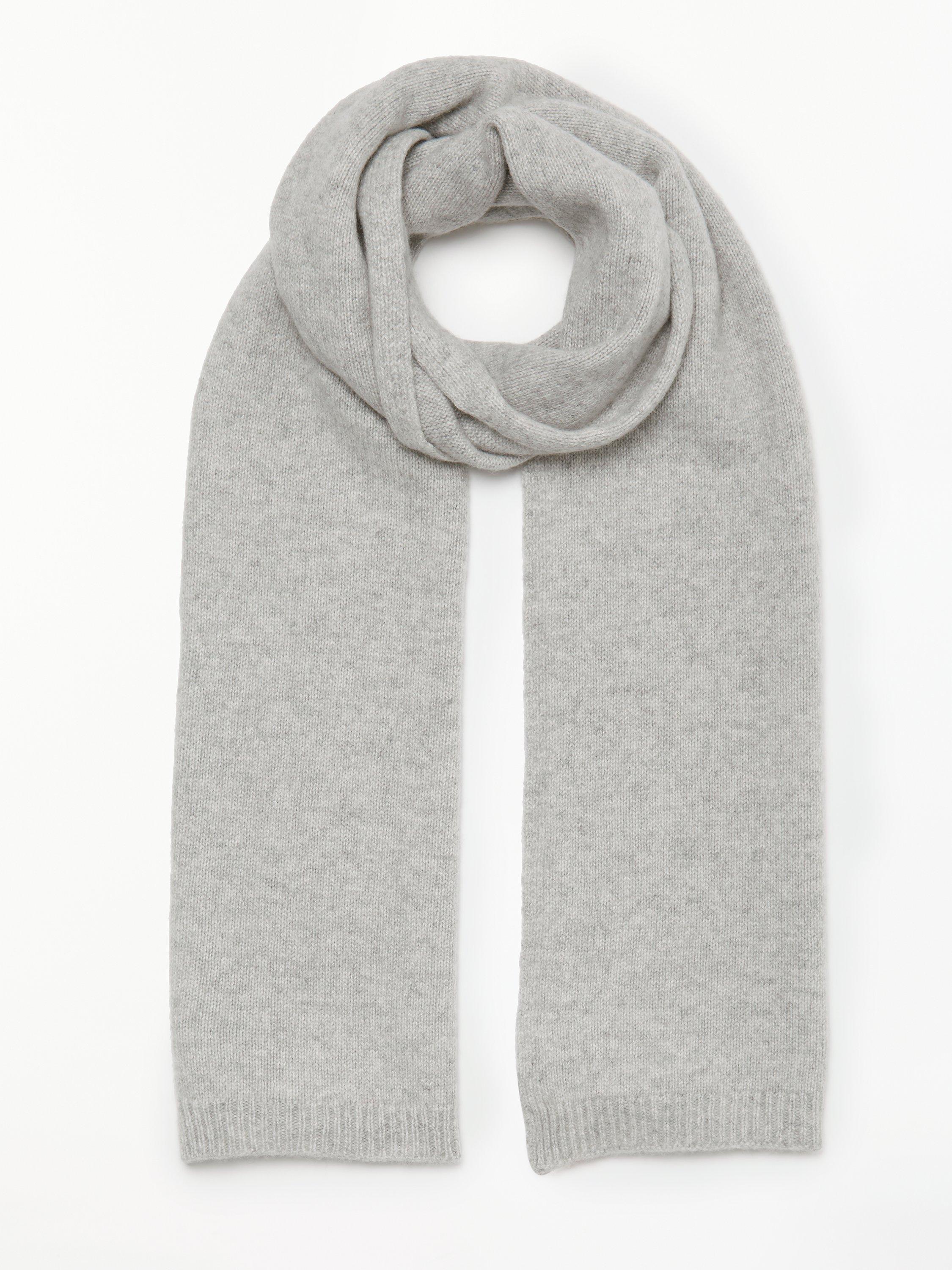 John Lewis & Partners Cashmere Scarf, Light Grey