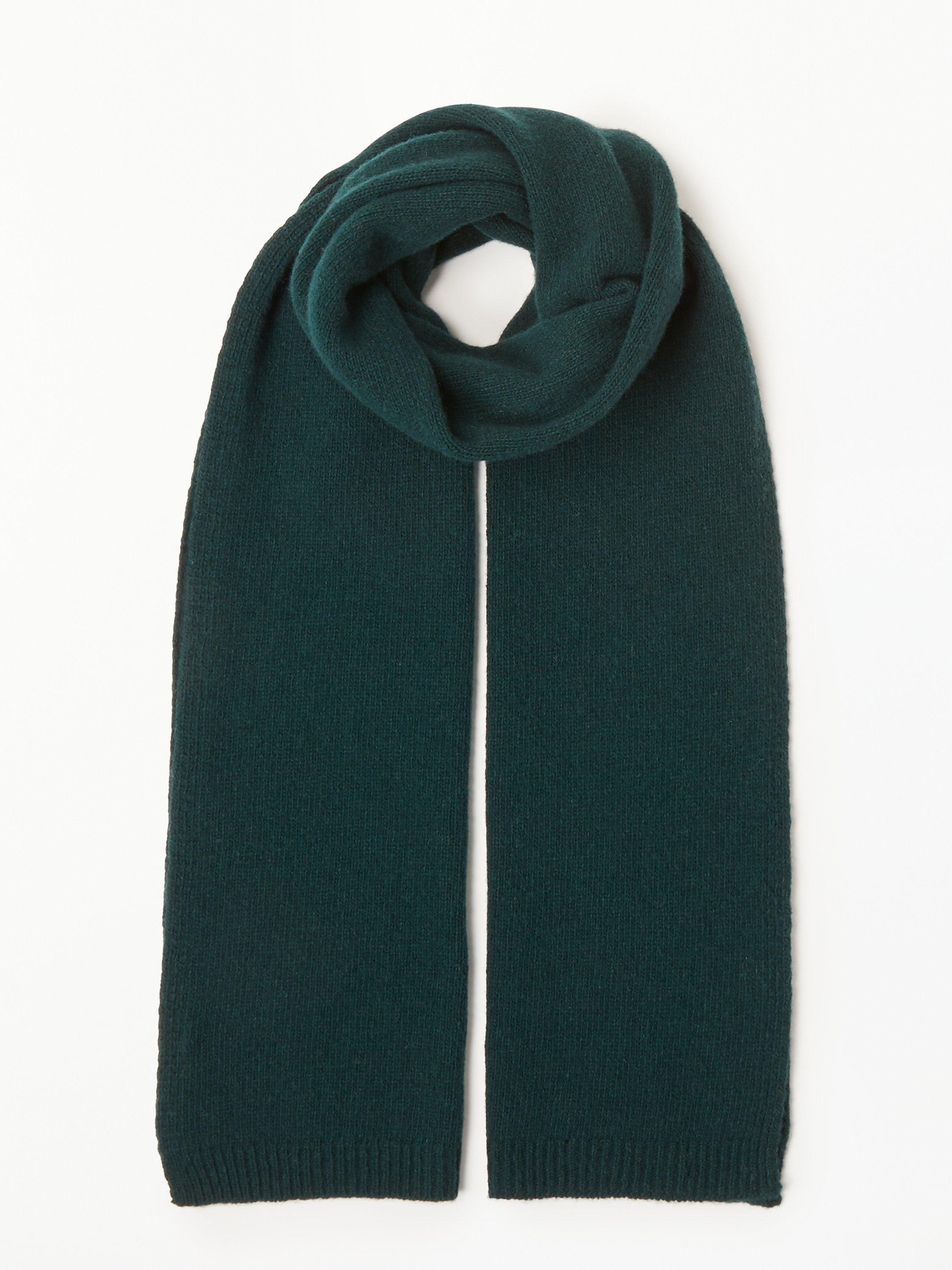 John Lewis & Partners Cashmere Scarf, Dark Green