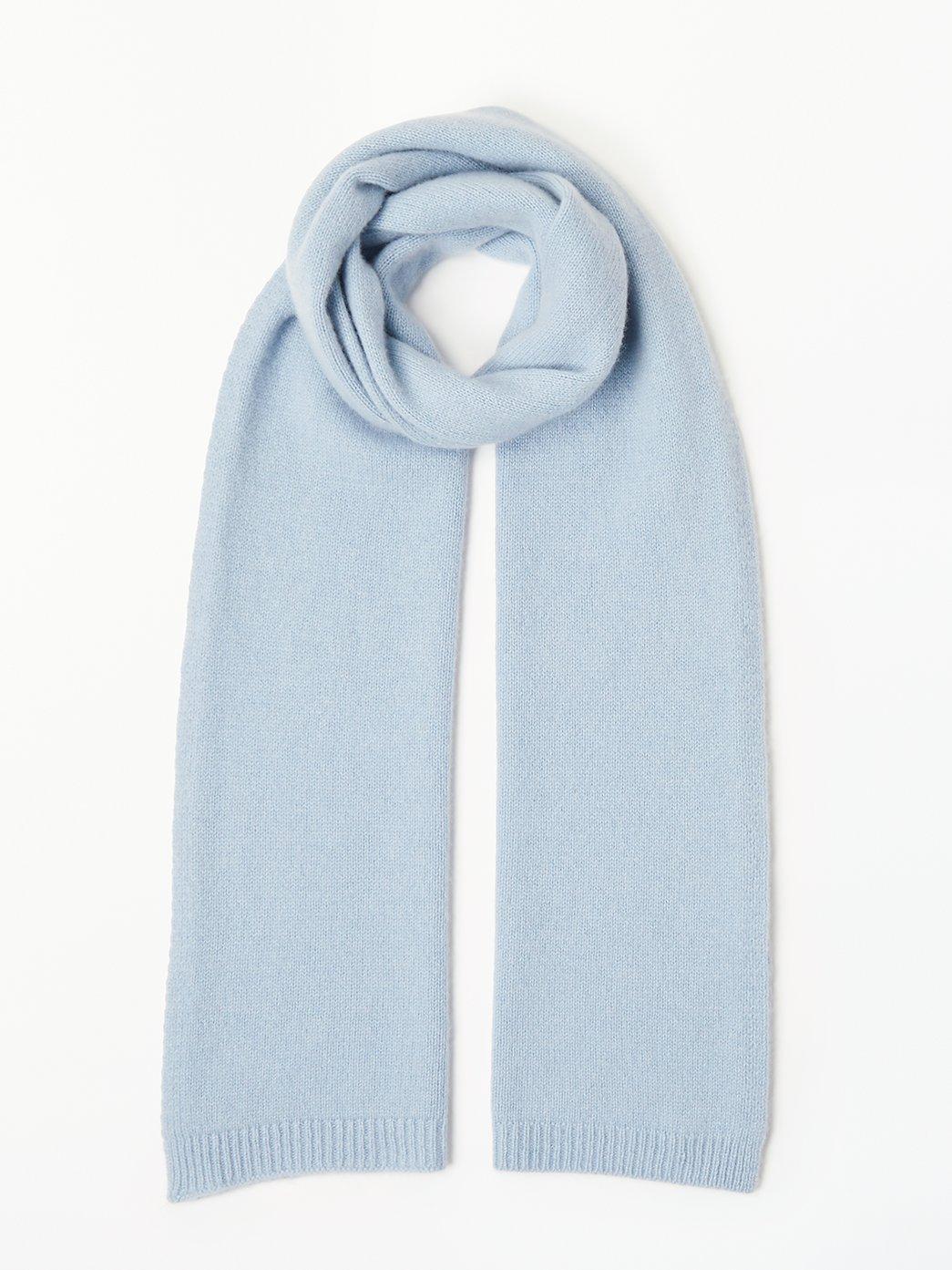 John Lewis & Partners Cashmere Scarf, Light Blue