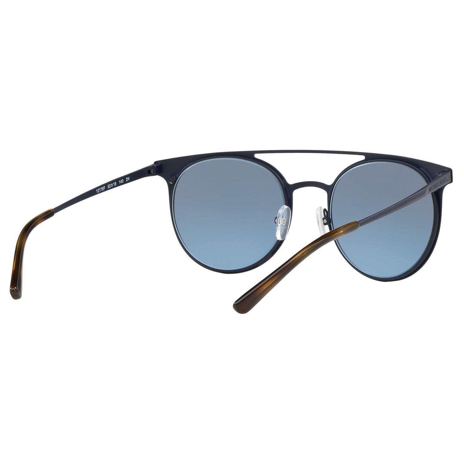 Product image 8 of 11, which shows Michael Kors MK1030 Women's Grayton Round Sunglasses, Matte Blue