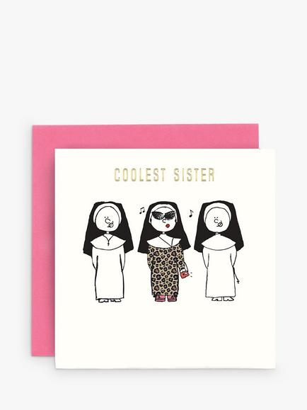 Susan O'Hanlon Coolest Sister Birthday Card, 