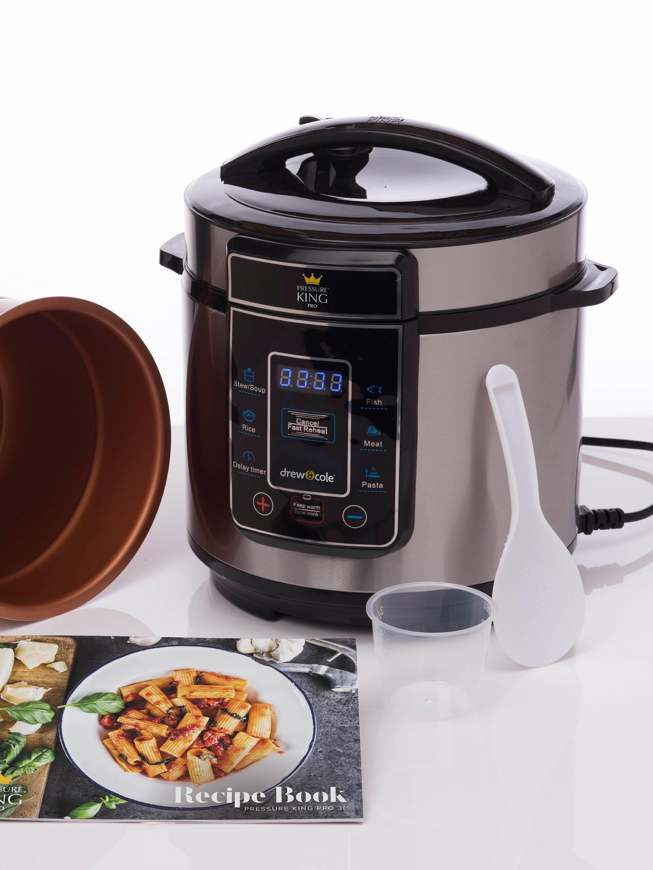 Pressure King Pro 3L Digital Pressure Cooker Black Chrome