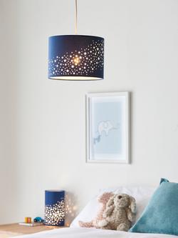 John Lewis Stardust Lampshade - view 2, Navy