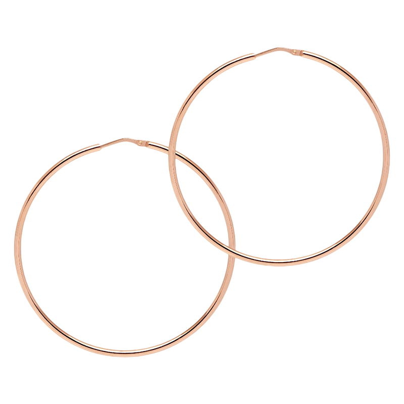Product image 1 of 3, which shows The Hoop Station La Chica Latina Medium Hoop Earrings, Rose Gold