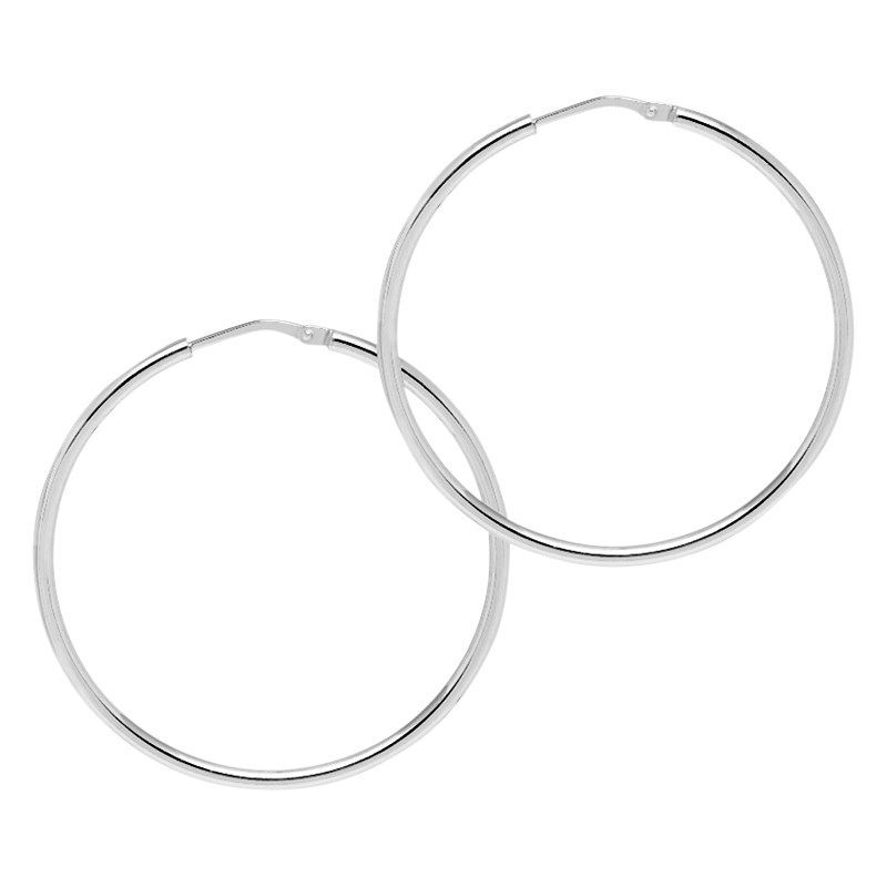 Product image 1 of 3, which shows The Hoop Station La Chica Latina Small Hoop Earrings, Silver