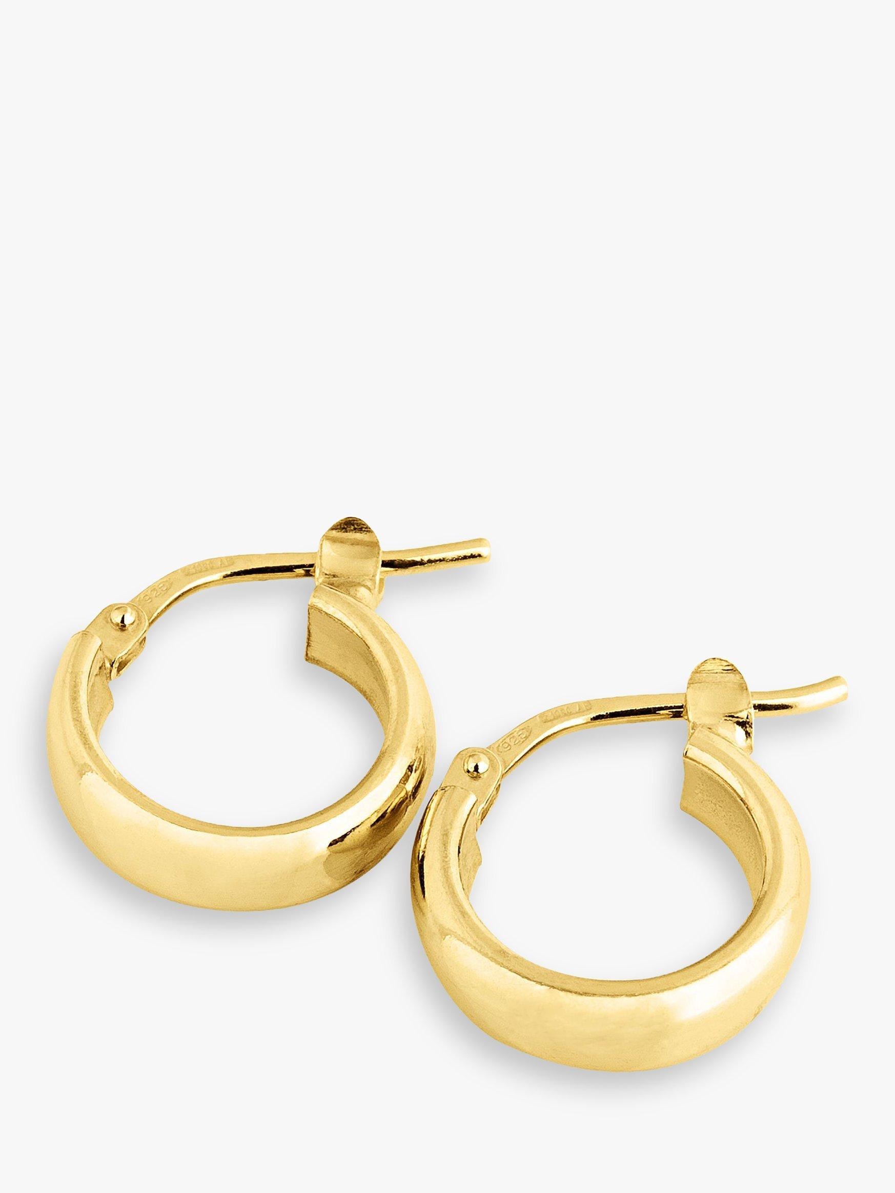 Product image 1 of 3, which shows The Hoop Station La Elba Huggie Small Hoop Earrings, Gold