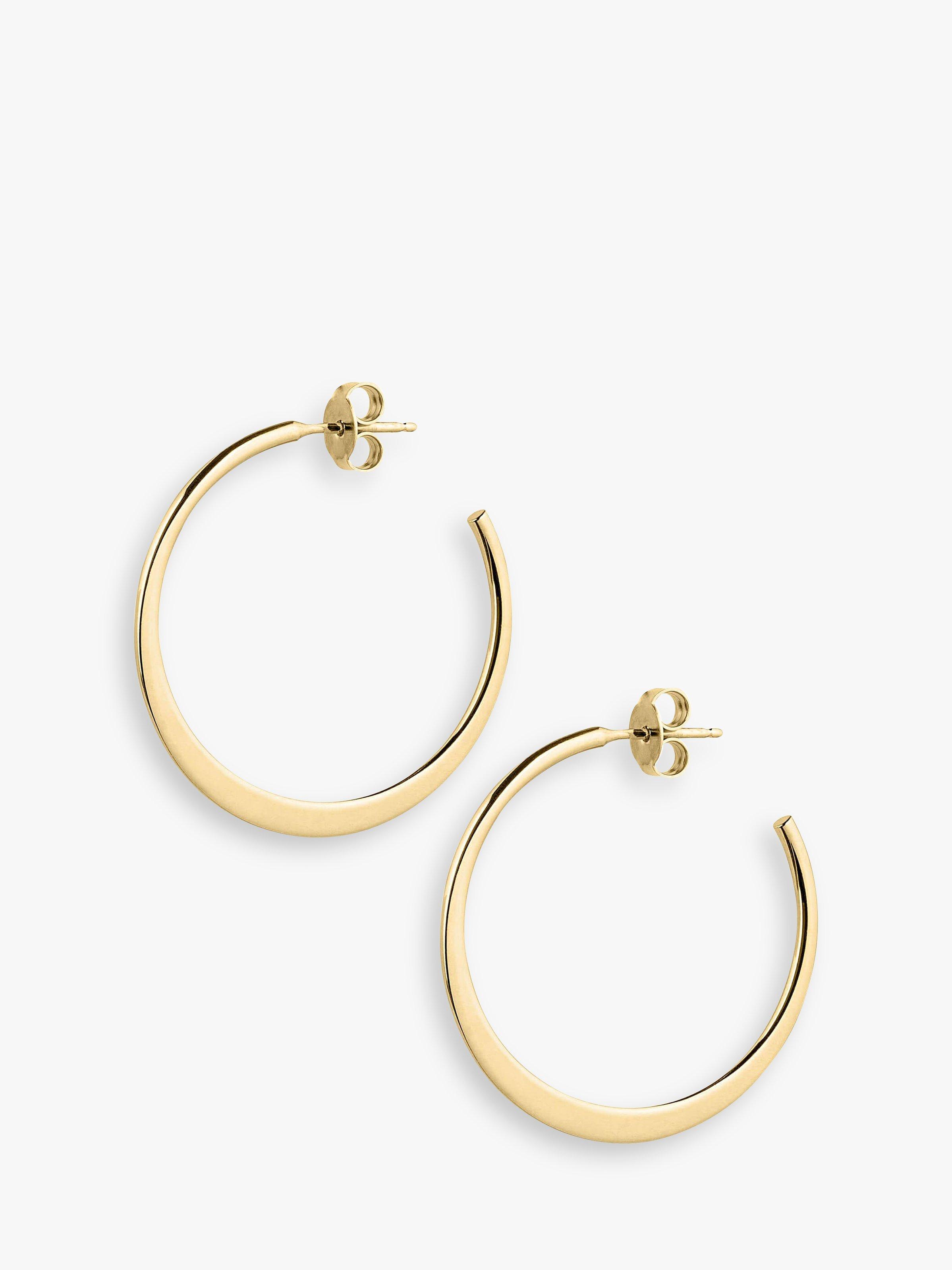 Product image 1 of 4, which shows The Hoop Station La Graduata Hoop Earrings, Gold