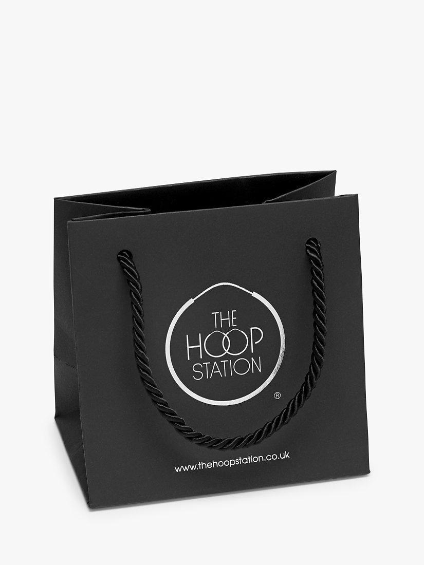 Product image 3 of 3, which shows The Hoop Station La Roma Diamond Cut Sterling Silver Twist Medium Hoop Earrings, 4.5cm, Silver