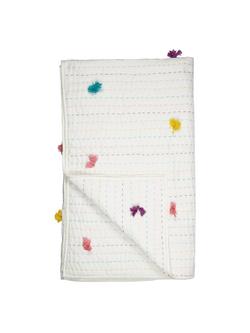 little home at John Lewis Pom Pom Quilt, Multi, Multi