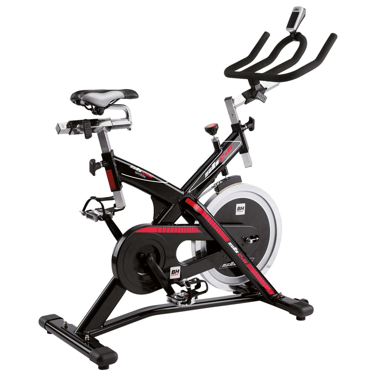 BH Fitness SB Series SB2.6 H9173 Indoor Studio Bike, Gloss Black