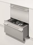 Fisher & Paykel DD60DDFHX9 Double DishDrawer Integrated Dishwasher, Stainless Steel