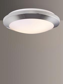 John Lewis Kara Flush Bathroom Ceiling Light, Chrome
