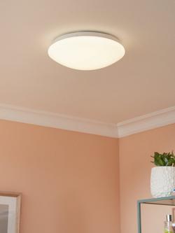 John Lewis Star Sparkle LED Flush Ceiling Light, White - view 2, White