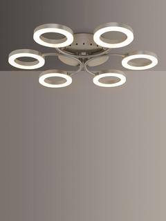 John Lewis Boyd LED 6 Arm Semi Flush Ceiling Light, Matt Nickel