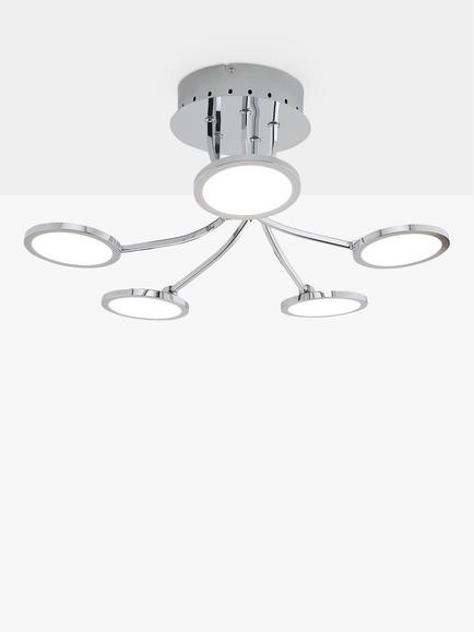 John Lewis Malmo LED Semi Flush Ceiling Light, Chrome, Chrome