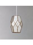 John Lewis Romy Easy-to-Fit Mirrored Glass Ceiling Shade, Gold