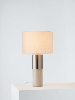 John Lewis Akani Table Lamp, Grey/Nickel