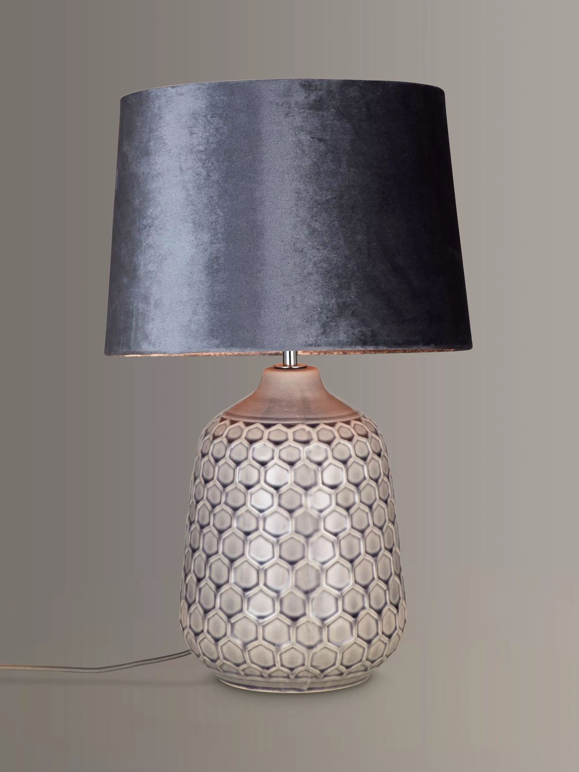 John Lewis Natalie Ceramic Table Lamp Grey