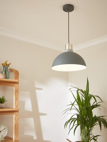 John Lewis Jamie Pendant Ceiling Light - view 2, Grey