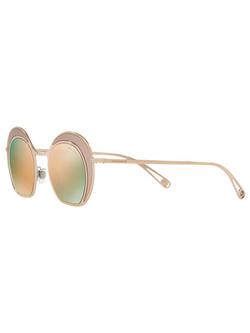 Giorgio Armani AR607347 Women's Round Sunglasses - view 2, Gold