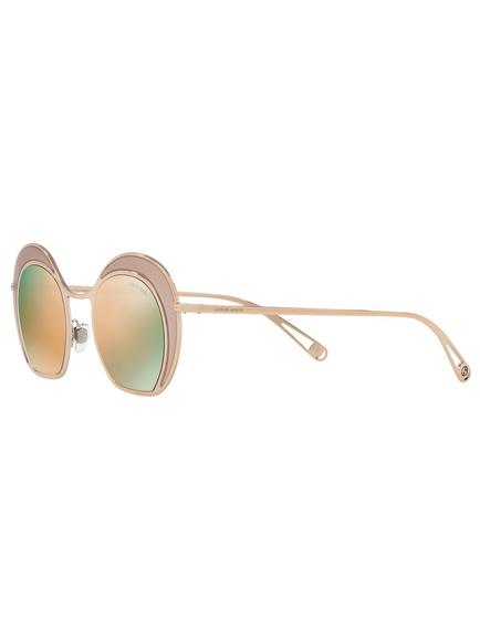 Giorgio Armani AR607347 Women's Round Sunglasses - view 2, Gold