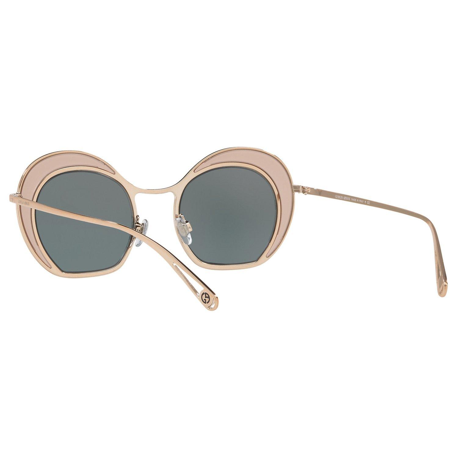 Giorgio Armani AR607347 Women's Round Sunglasses, Gold