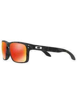 Oakley OO9102 Men's Holbrook Prizm Square Sunglasses - view 2, Black/Orange