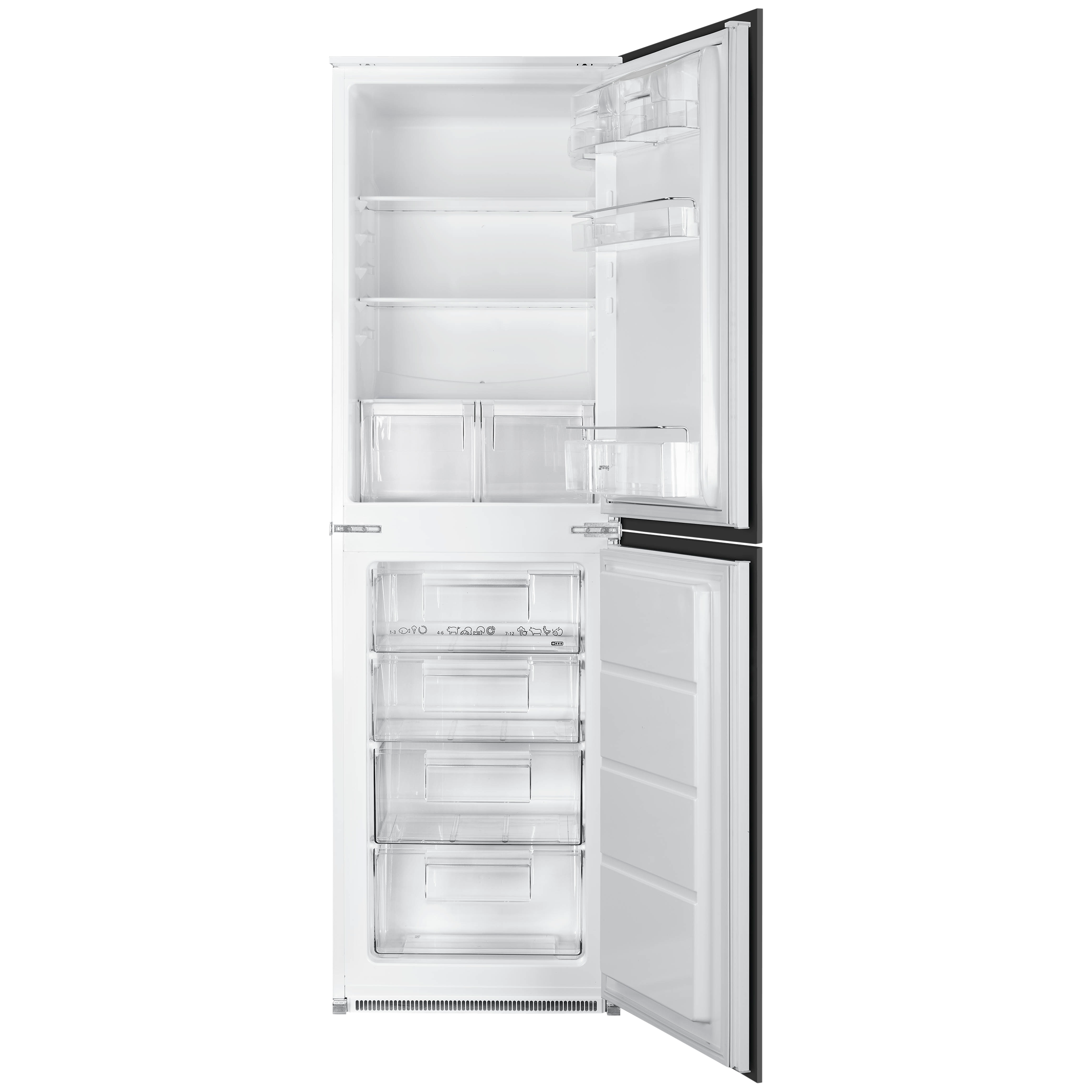 Smeg UKC3170P Integrated Fridge Freezer, A+ Energy Rating, 54cm Wide, White