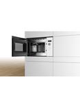 Bosch Series 4 BFL553MS0B Built-In Microwave, Stainless Steel/Black