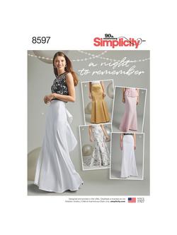 Simplicity Special Occasion Skirts Sewing Pattern, 8597, 