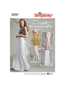 Simplicity Special Occasion Skirts Sewing Pattern, 8597, 