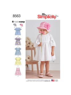 Simplicity Children's Dresses Sewing Pattern, 8563, A, 