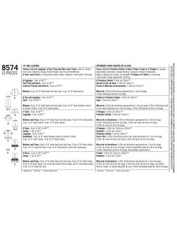 Simplicity Doll Clothing Sewing Pattern, 8574 - view 2, 
