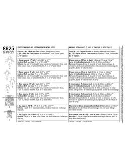 Simplicity Stuffed Teddies and Bunnies Sewing Pattern, 8625 - view 2, 