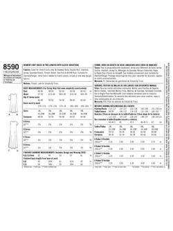 Simplicity Women's Plus Size Knit Dresses Sewing Pattern, 8590, 1XL - 5XL - view 2, 