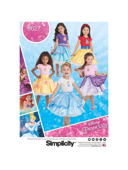 Simplicity Children's Disney Princess Skirts Sewing Pattern, 8627, 