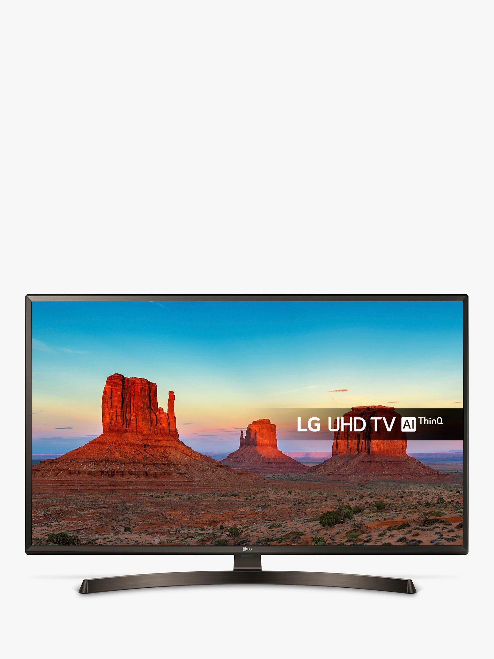 LG 49UK6400PLF LED HDR 4K Ultra HD Smart TV, 49" with Freeview Play/Freesat HD & Crescent Stand, Ultra HD Certified, Metallic Bronze